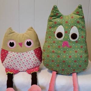 Pottery Barn Kids Owls Stuffed Toys Corduroy